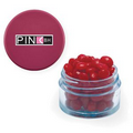 Twist Top Container w/ Pink Cap Filled w/ Cinnamon Red Hots